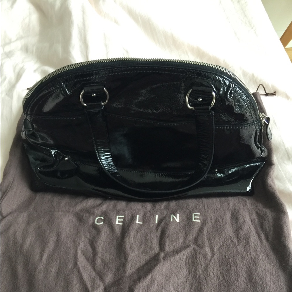 ✨ AUTHENTIC Celine black patent leather handbag - Picture 4 of 8